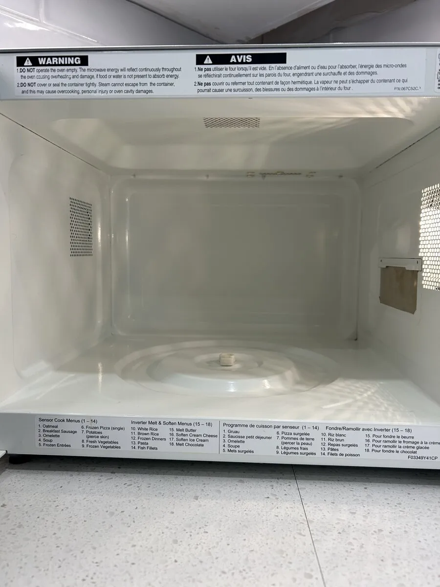 Spotless microwave after professional cleaning